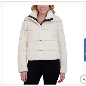 Karl Lagerfeld Cream Teddy Jacket